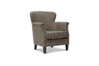 Charcoal Accent Chair with White Stripes - Layla-3