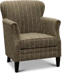 Layla Charcoal Accent Chair with White Stripes