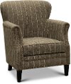 Transitional Charcoal Accent Chair with Nail Head Trim - Layla