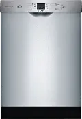 SHEM3AY55N Bosch 100 Series Front Control Dishwasher - Stainless Steel