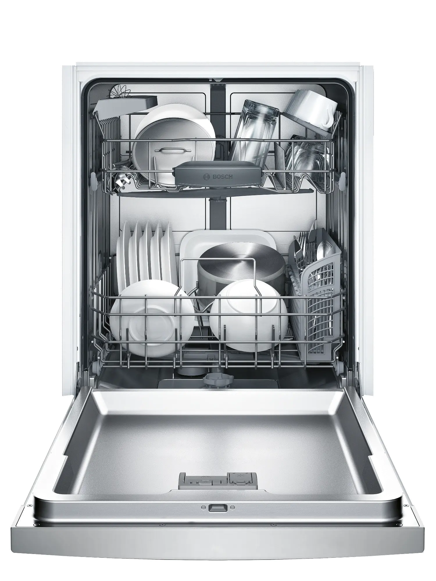 SHEM3AY55N Bosch 100 Series Front Control Dishwasher - Stainless Steel-2