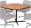 CHESTNUT/TABLE Clearance Contemporary Chestnut Brown and Bronze Table - Chestnut