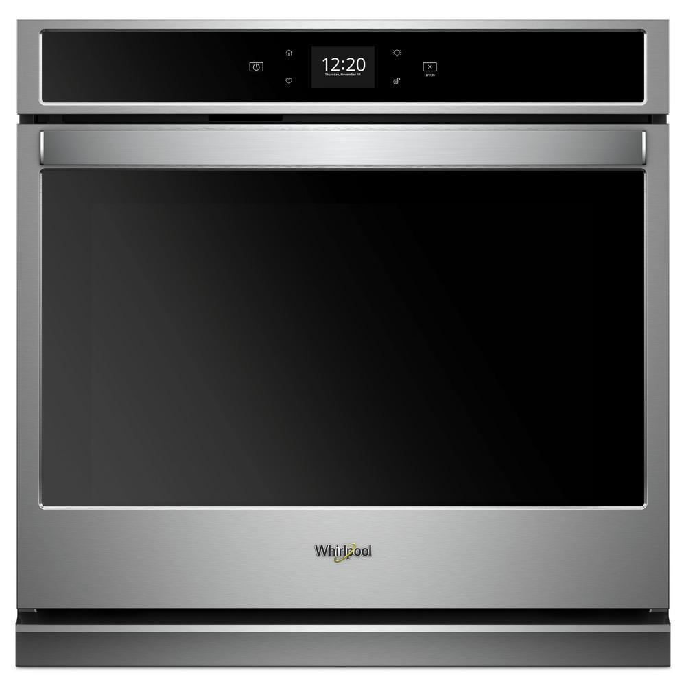 WOS51EC0HS Whirlpool 30 Inch Smart Single Wall Oven with Touchscreen - 5.0 cu. ft. Stainless Steel-1