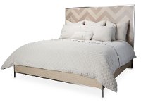 Modern Sand and Oak King Size Bed - Silverlake Village-2