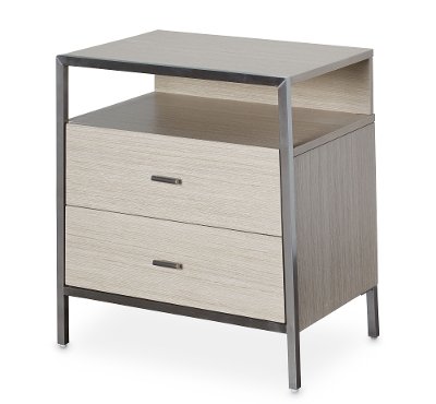 Modern Washed Oak Nightstand - Silverlake Village