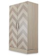 Clearance Modern Sand and Oak Shoe Cabinet - Silverlake Village