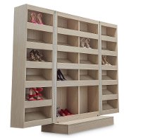 Modern Sand and Oak Shoe Cabinet - Silverlake Village-2