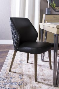 Contemporary Black Upholstered Dining Room Chair - Silverlake Village