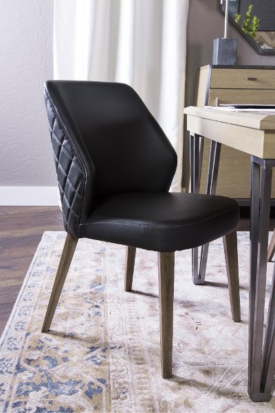 Contemporary Black Upholstered Dining Room Chair - Silverlake Village
