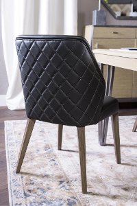Contemporary Black Upholstered Dining Room Chair - Silverlake Village-2
