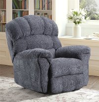 Traditional Smoke Gray Manual Rocker Recliner - Easy Rider