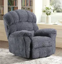 Traditional Smoke Gray Manual Rocker Recliner - Easy Rider