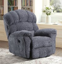 Traditional Smoke Gray Power Rocker Recliner - Easy Rider