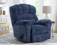 Traditional Royal Blue Manual Rocker Recliner - Easy Rider