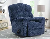 Traditional Royal Blue Manual Rocker Recliner - Easy Rider