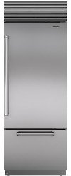 BI-30U/S/PH-RH Sub-Zero 30 Inch Classic Bottom Freezer Refrigerator - Right Hinge, Professional Handle