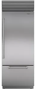 BI-30U/S/PH-RH Sub-Zero 30 Inch Classic Bottom Freezer Refrigerator - Right Hinge, Professional Handle