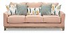 Clearance Contemporary Blush Pink Sofa - Waikiki