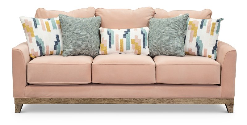Contemporary Blush Pink Sofa Waikiki Rc Willey Furniture