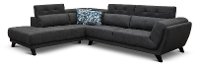 Graphite Gray 2 Piece Sectional Sofa with RAF Sofa - Mars-2