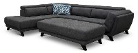 Graphite Gray 2 Piece Sectional Sofa with RAF Sofa - Mars-3