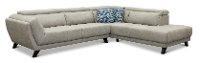 Cement Gray 2 Piece Sectional Sofa with LAF Sofa - Mars