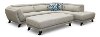 Cement Gray 2 Piece Sectional Sofa with LAF Sofa - Mars-3
