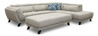 Cement Gray 2 Piece Sectional Sofa with LAF Sofa - Mars-3