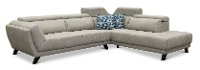 Cement Gray 2 Piece Sectional Sofa with LAF Sofa - Mars-4