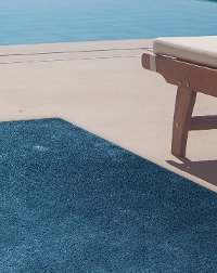 5 x 7 Medium Laguna Blue Indoor-Outdoor Shag Rug - Key West-4