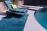 5 x 7 Medium Laguna Blue Indoor-Outdoor Shag Rug - Key West-6