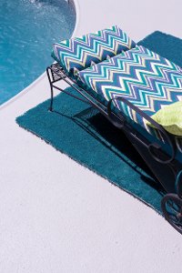 5 x 7 Medium Laguna Blue Indoor-Outdoor Shag Rug - Key West-8