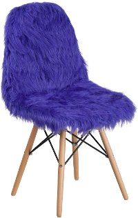 Contemporary Shaggy Purple Accent Chair - Shaggy Dog