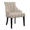 Henna Cream and Red Button Back Accent Chair - Allison-2
