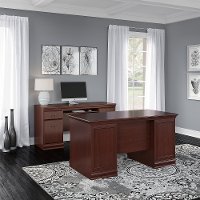 Harvest Cherry 2 Piece Office Desk Set - Birmingham Executive
