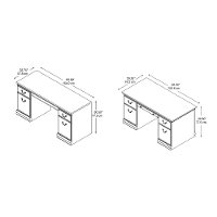 Harvest Cherry 2 Piece Office Desk Set - Birmingham Executive-6
