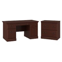 Harvest Cherry 2 Piece Office Desk Set - Birmingham Executive-2