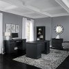 Antique Black 4 Piece Office Desk Set - Birmingham Executive