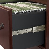 Cherry Brown 2 Drawer Lateral File Cabinet with Hutch - Birmingham Executive-4