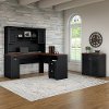 Antique Black and Hansen Cherry 3 Piece Office Desk Set - Fairview