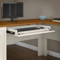 Antique White and Tea Maple 3 Piece Office Desk Set - Fairview-3