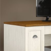 Antique White and Tea Maple 3 Piece Office Desk Set - Fairview-4