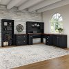 Antique Black and Hansen Cherry 5 Piece Office Desk Set - Fairview