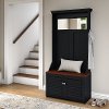 Antique Black and Hansen Cherry Hall Tree with Storage Bench - Fairview