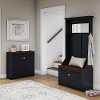 Antique Black and Cherry Hall Tree and Cabinet Set - Fairview