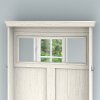 Antique White and Tea Maple Hall Tree and Cabinet Set - Fairview-5