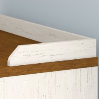 Antique White and Tea Maple Shoe Storage Bench - Fairview-5