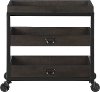 2622-38/NIGHTSTAND/M Clearance Industrial Rustic Weathered Brown Nightstand - Montana