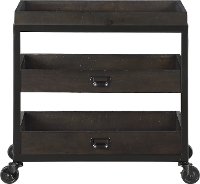2622-38/NIGHTSTAND/M Industrial Rustic Weathered Brown Nightstand - Montana