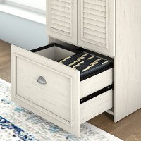 Antique White and Tea Maple Storage Cabinet - Fairview-3